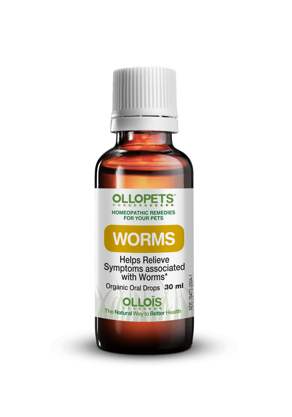 Ollopets Worms - Homeopathic Drops for All Pets, 30 ml
