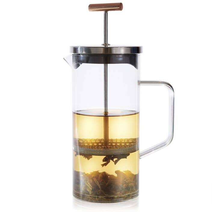 Tea Press With Copper Pull Handle - 34 OZ