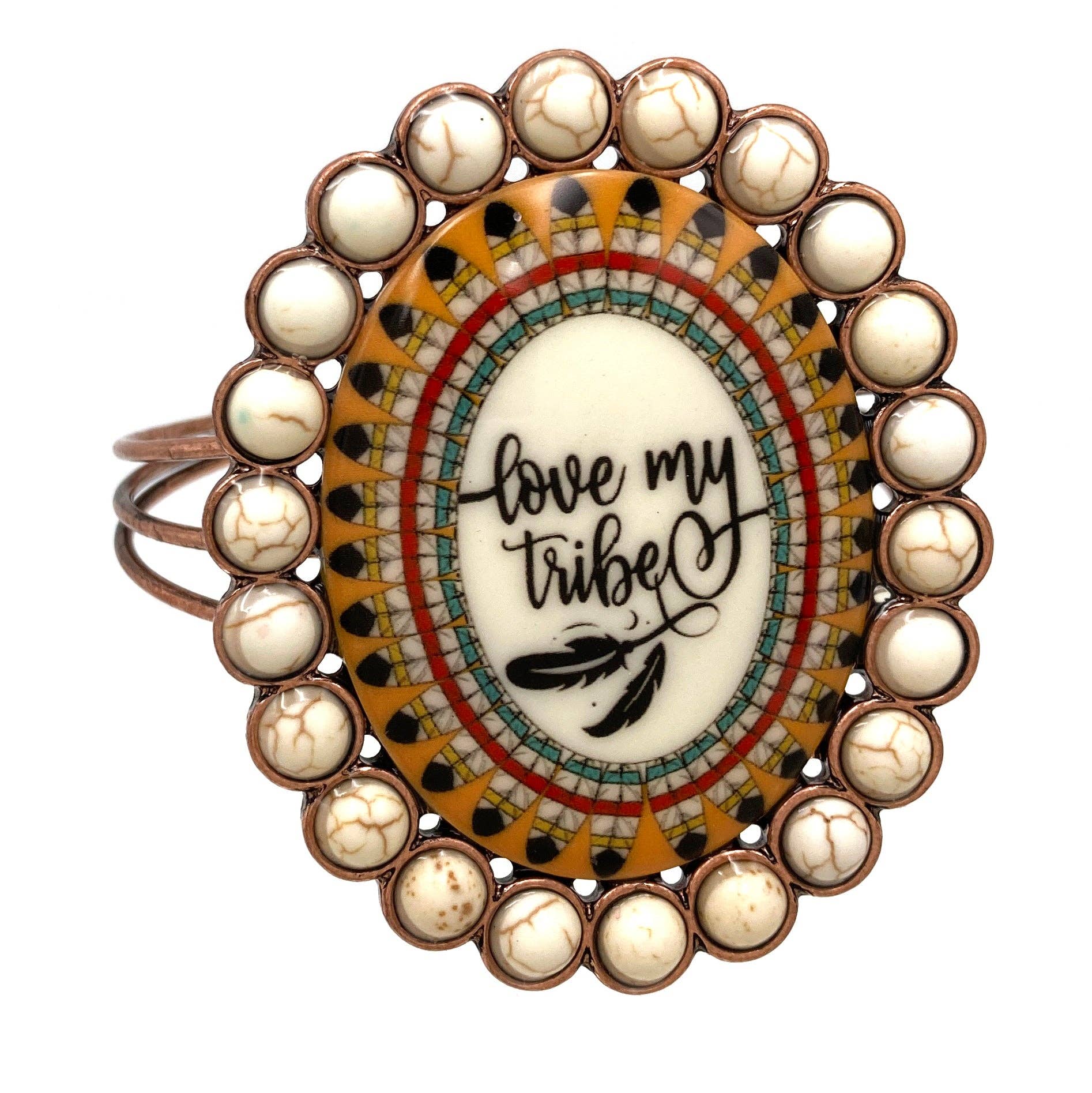Love My Tribe Cabochon Bangle