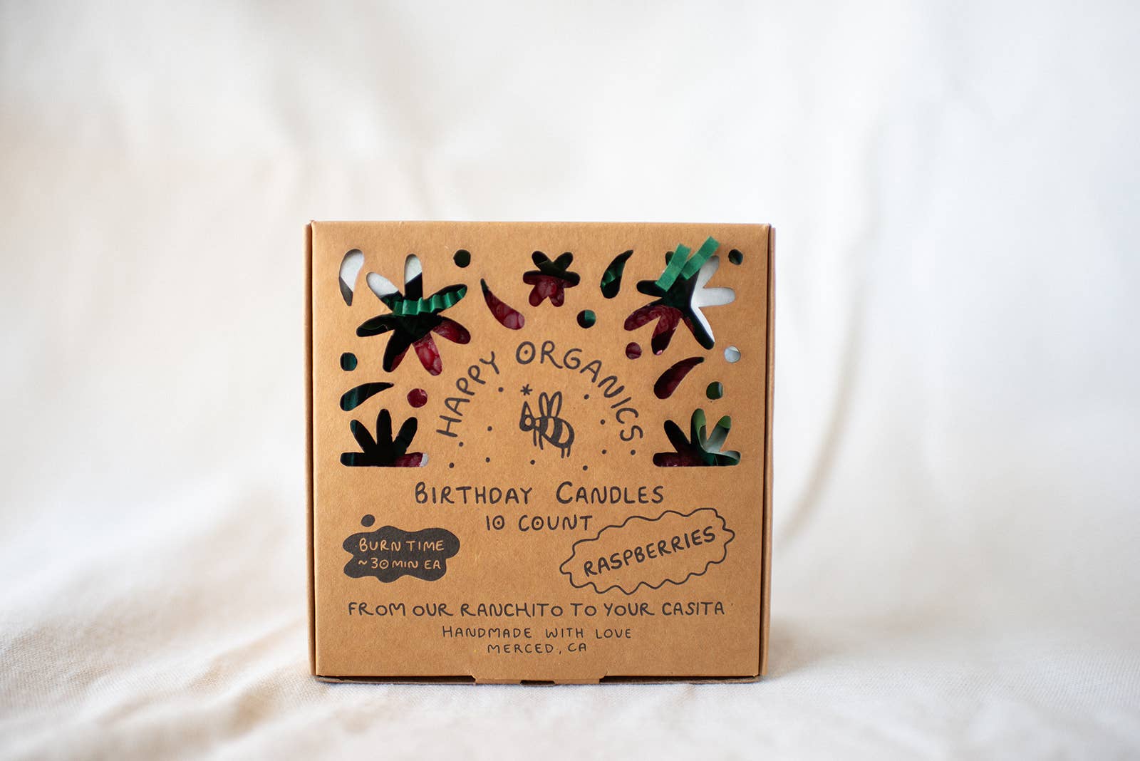 Raspberry Candles (Set of 10)