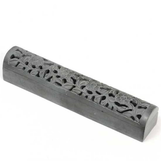 Carved Soapstone Incense Burner with lid