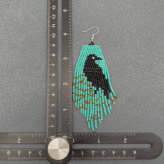 Raven Bead Earrings
