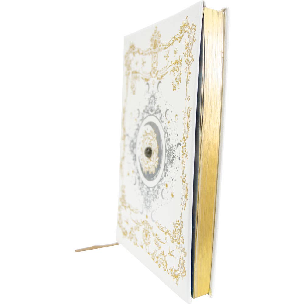 Journal with Beautiful Velvet Bag Featuring the Moon Phases