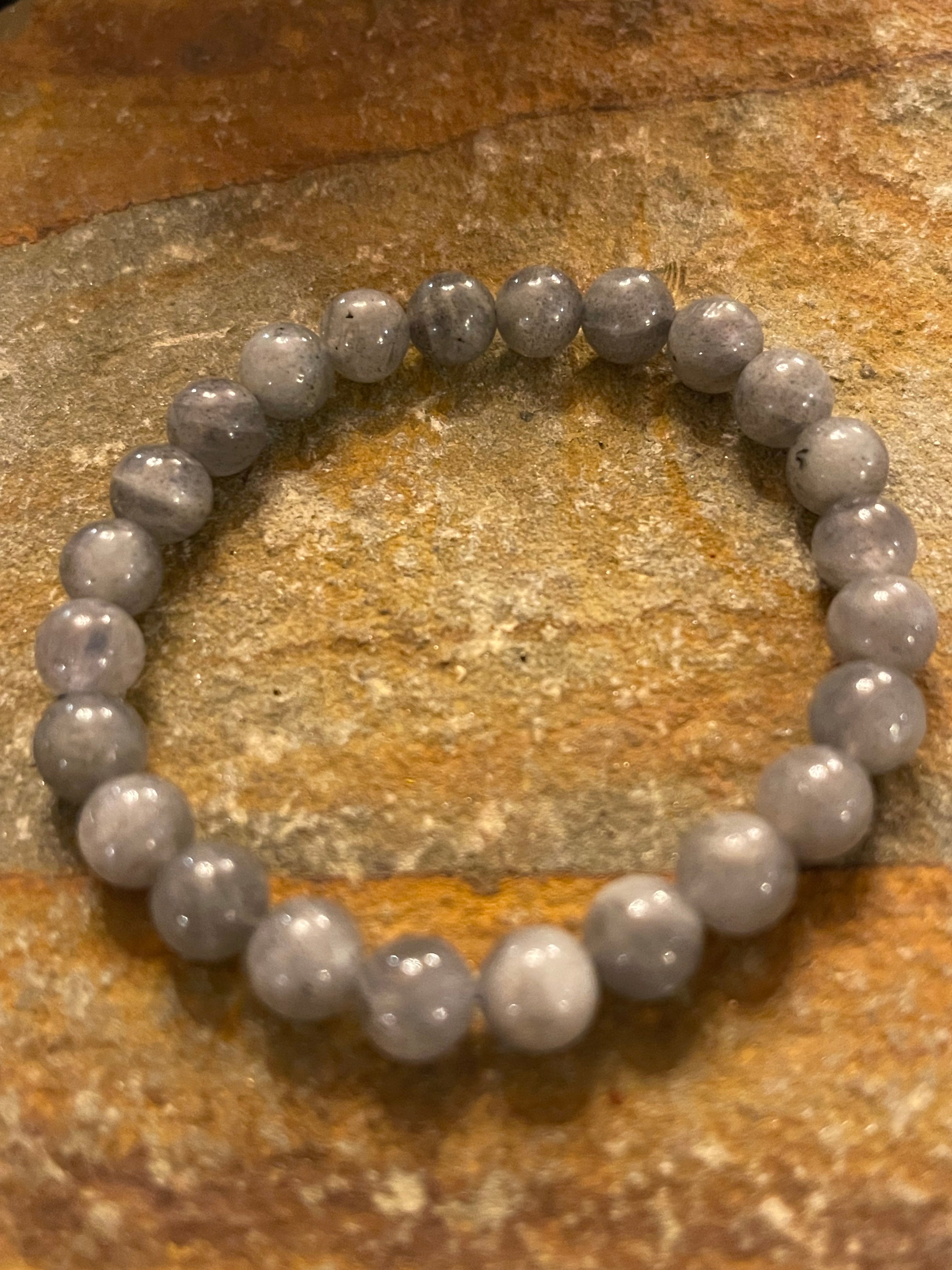 Natural Labradorite Bracelet (8mm beads)