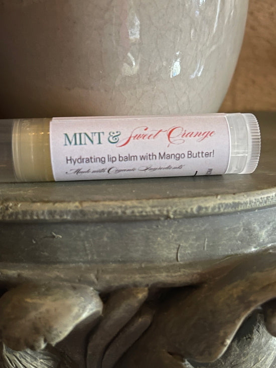Natural Lip Balm with Mango Butter - Mint & Sweet Orange