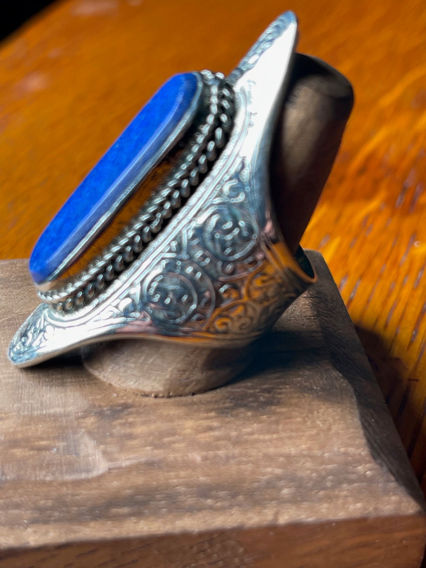 Lapis Afghan Gypsy Ring - Size 9.5