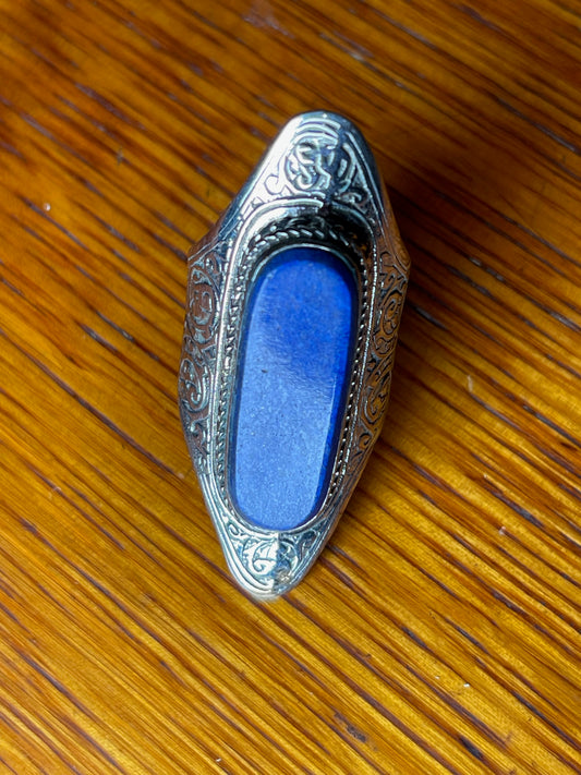 Lapis Afghan Gypsy Ring - Size 9.5