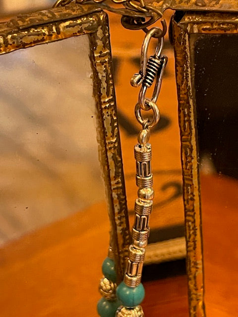 Tibetan Turquoise Necklace - Handmade & Silver Plated