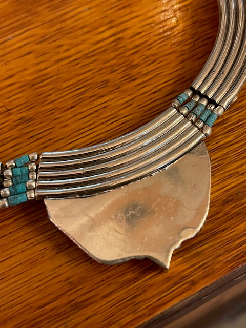 Tibetan Turquoise Necklace - Handmade & Silver Plated