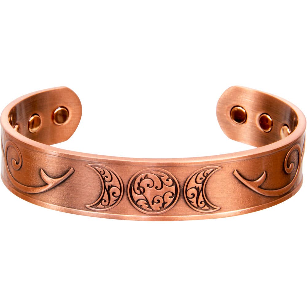 Tiple Moon Magnetic Copper Bracelet