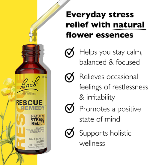 Bach Rescue Remedy Natural Stress Relief Dropper (10 ml)