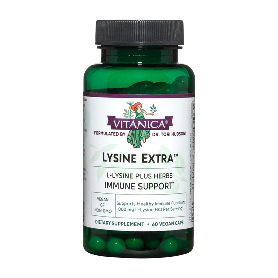 Lysine Extra - L-lysine plus herbs (60 capsules) - Lemon Balm, Astragalus