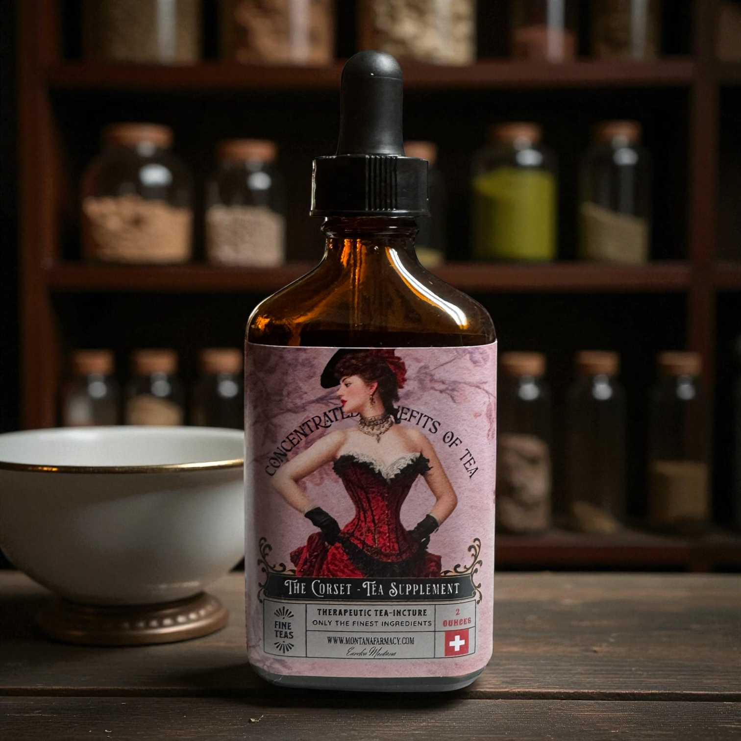 Victorian Corset Weight Support Herbal Tea elixir Drops