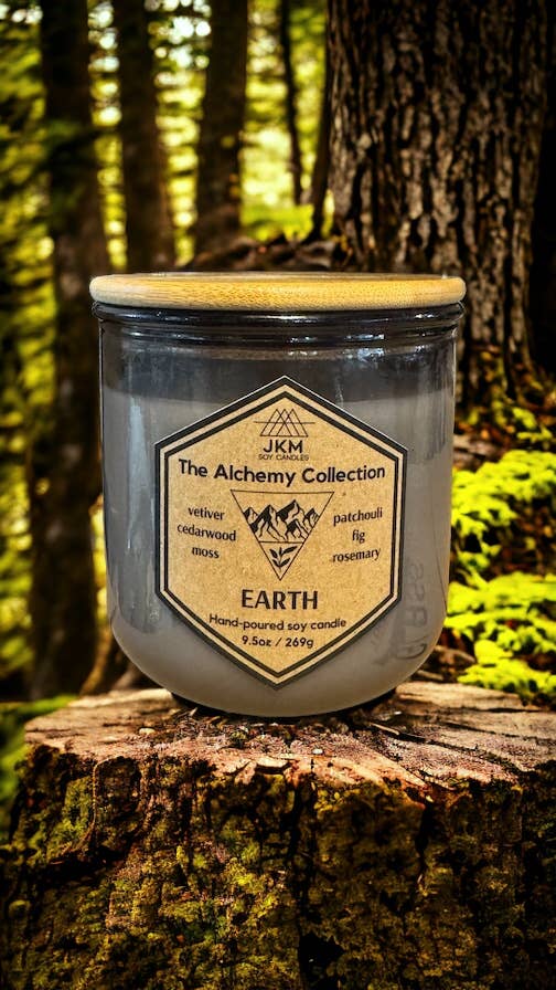 Vetiver, Cedarwood, Moss, Patchouli, Fig - Ancient Philosophy Alchemy Collection Soy Candle (9.5 oz)