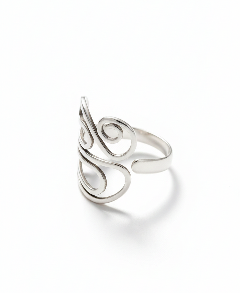 Adjustable Ether Sterling Silver Ring