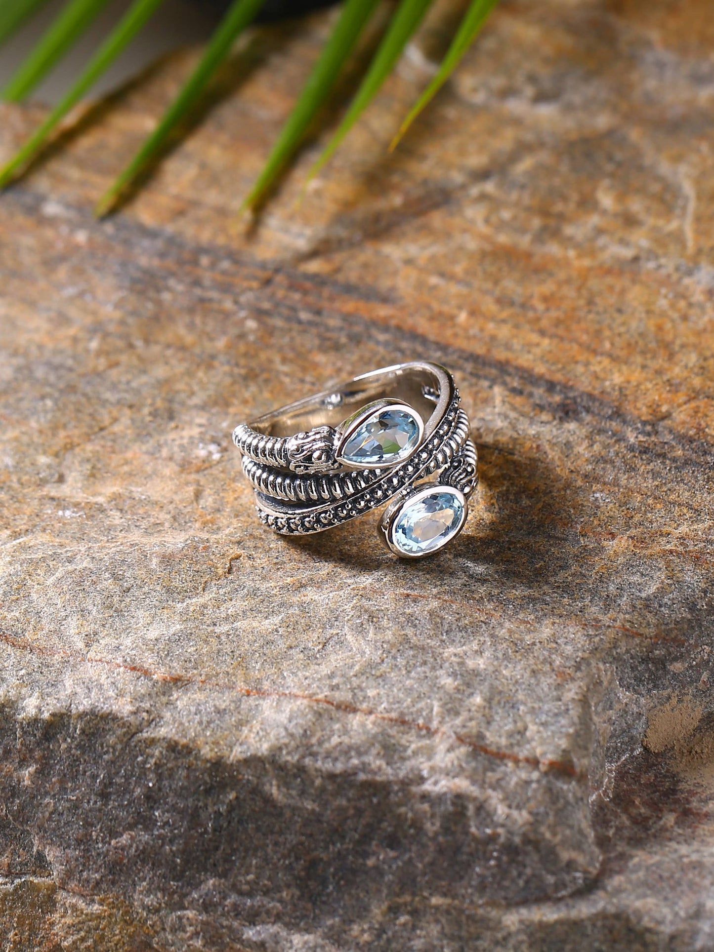 Blue Topaz Solitaire Ring
