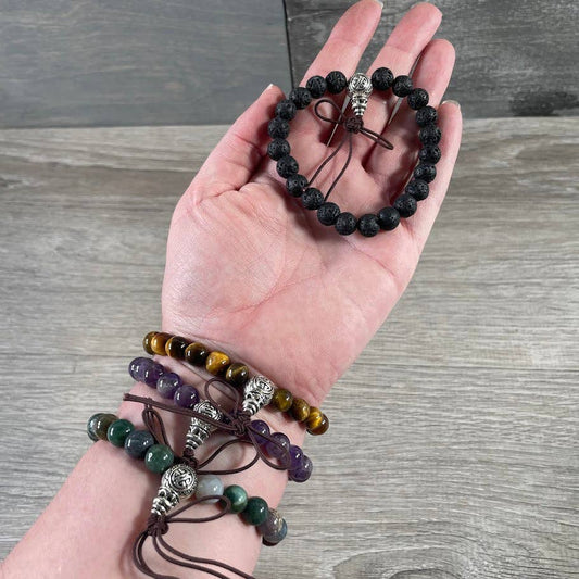 Assorted Gemstone Mala Bracelets for Yoga & Meditation