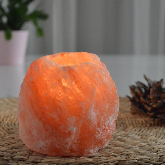Himalaya Rock Salt Crystal - Tea Light Candle Holder