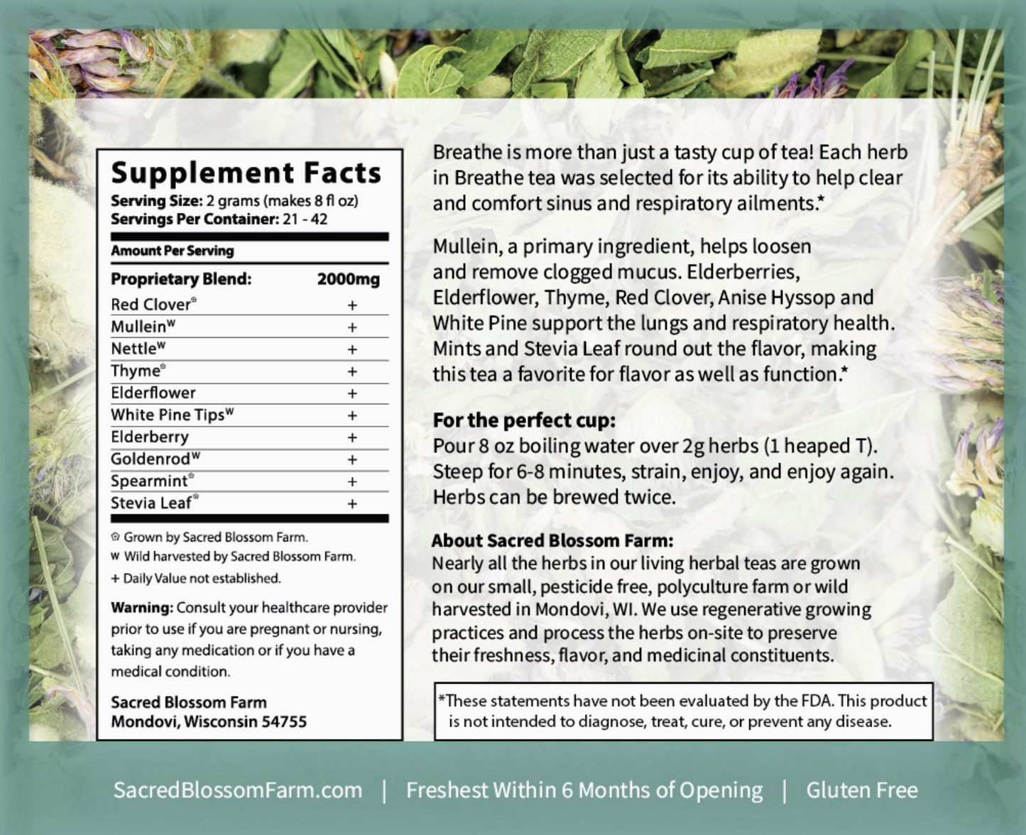 Breathe Tea - Loose Tea Blend (Supports Sinus & Allergy Relief)