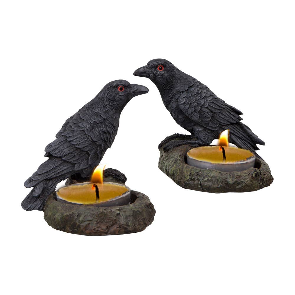 Raven Candle Holders (Set of 2)