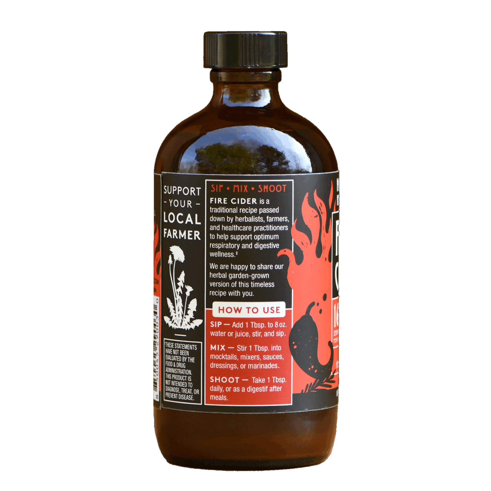 Organic Fire Cider by Herbal Revolution (8 oz) - Glass Bottle