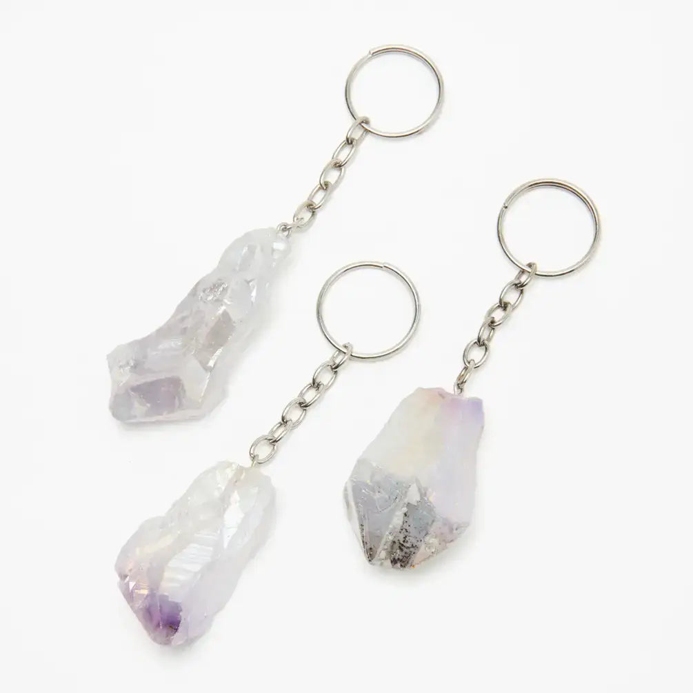 Quartz Crystal Keychain
