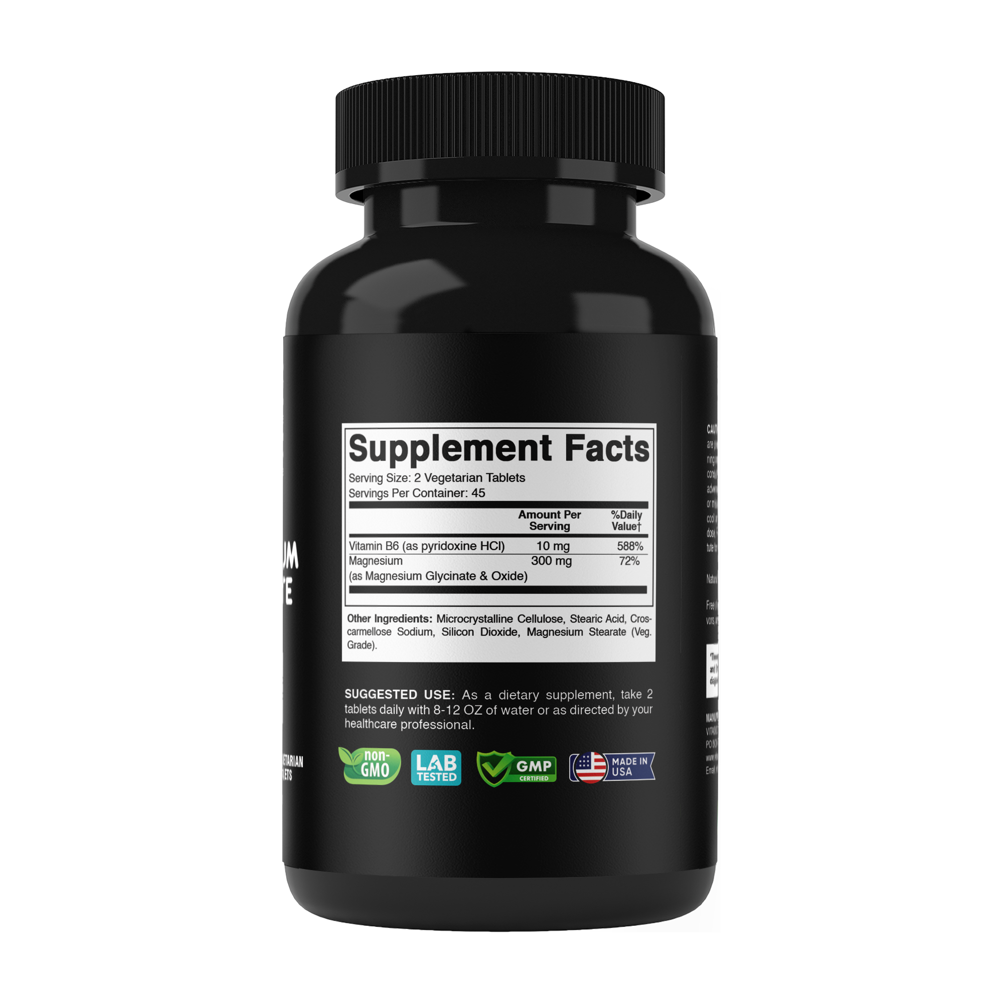 Magnesium Glycinate with B6 - 1000mg (90 Tablets)