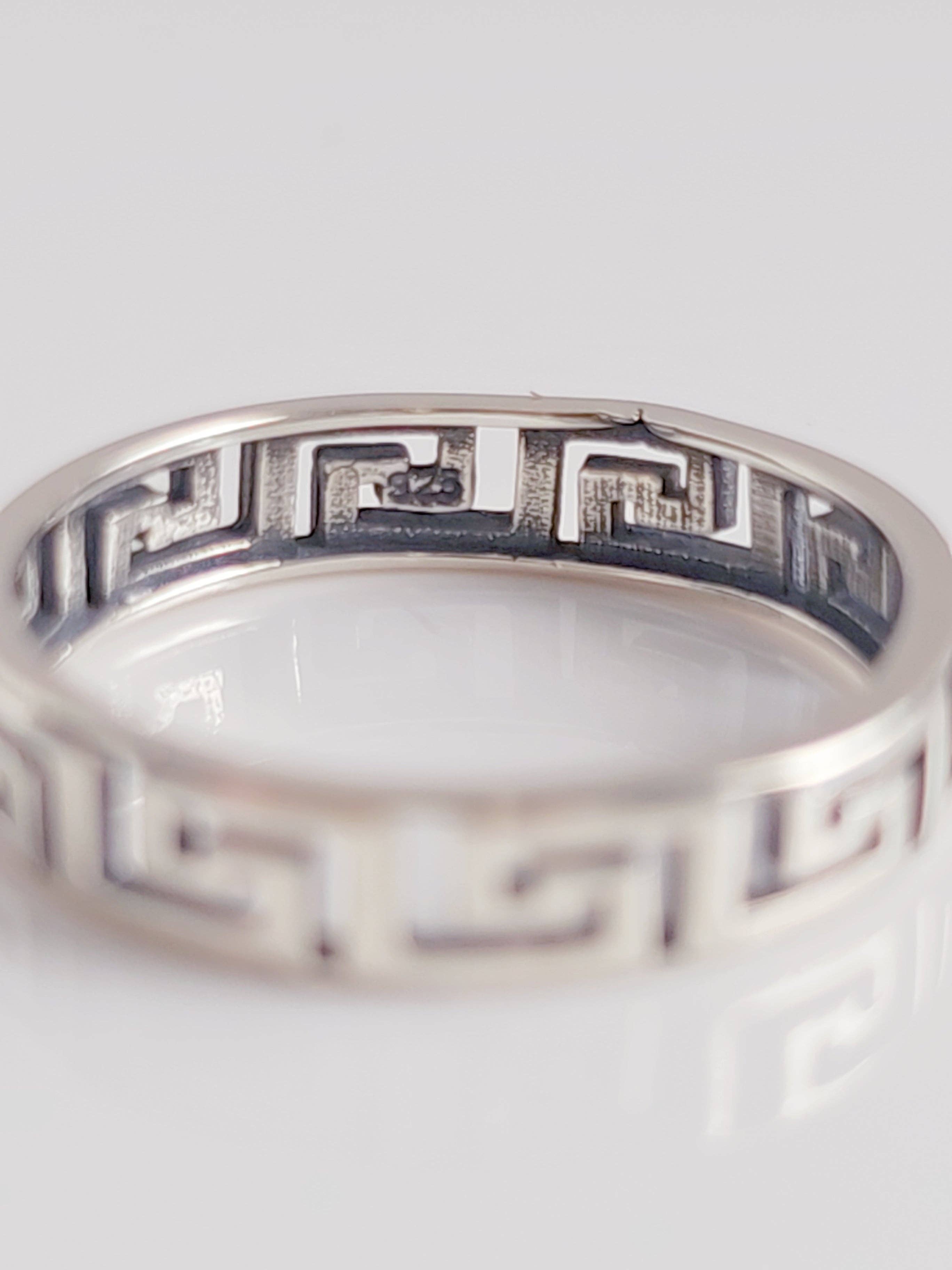Sterling Silver Aztec Band (Size 7)