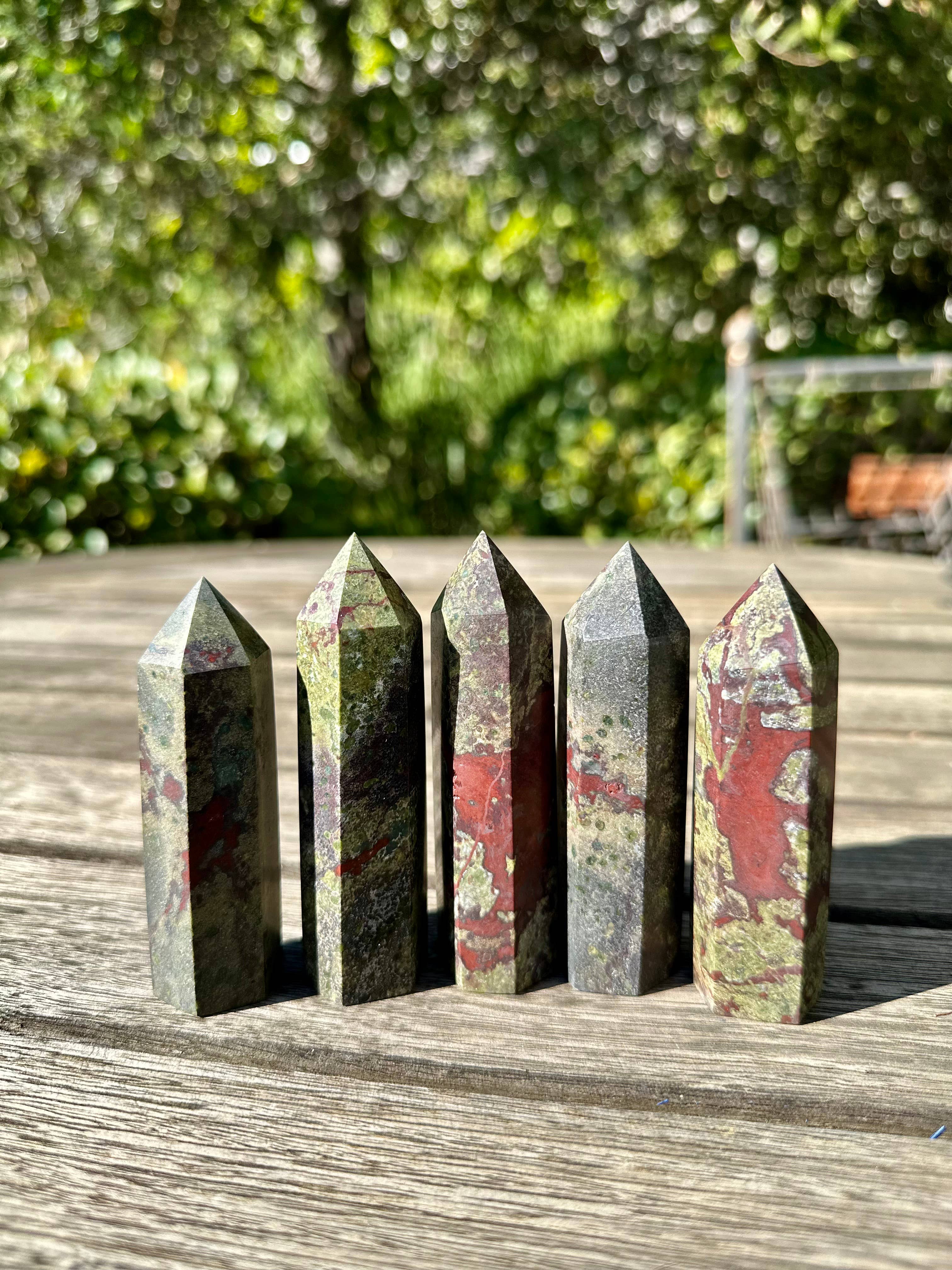 Dragon’s Blood Jasper Obelisk Tower