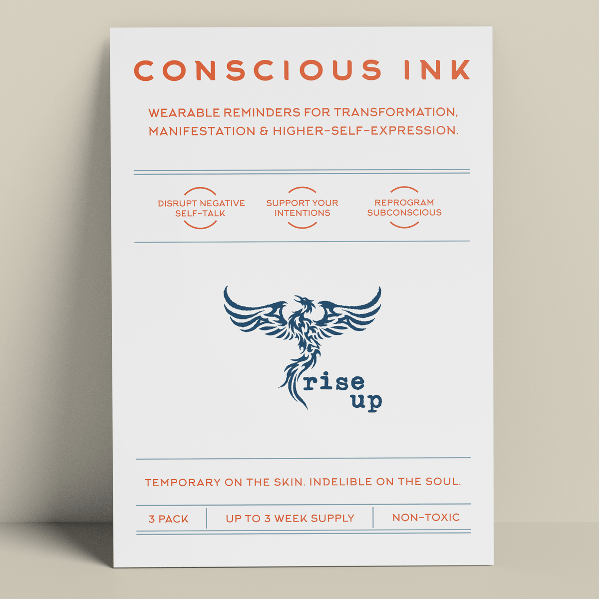 Rise Up Phoenix - Manifestation Tattoo (3 Pack)