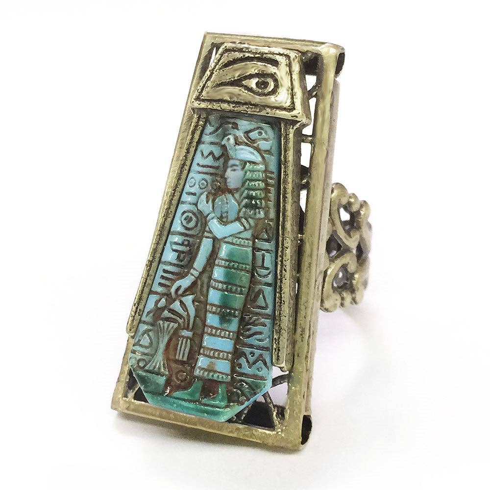 Blue Goddess Egyptian Ring (adjustable)