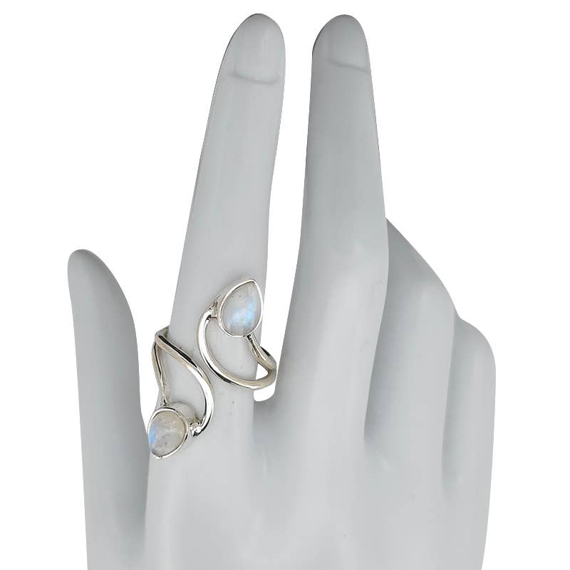 Moonstone Wrap Ring - Wrap your finger with Moonstones!