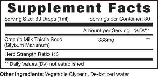 Milk Thistle Extract (Organic, Alcohol-Free Tincture)