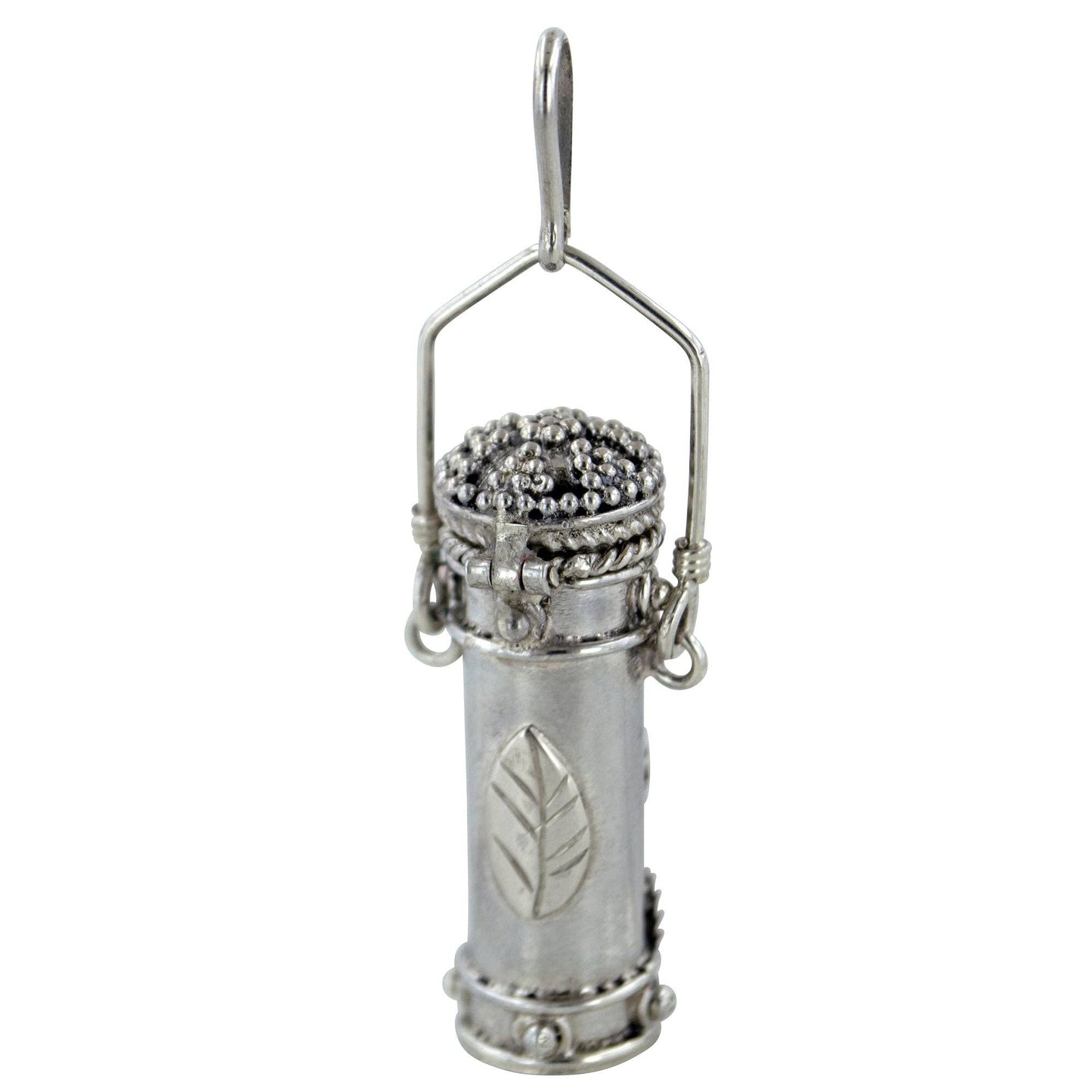 Peridot Pendant with Hidden Chamber, Sterling Silver