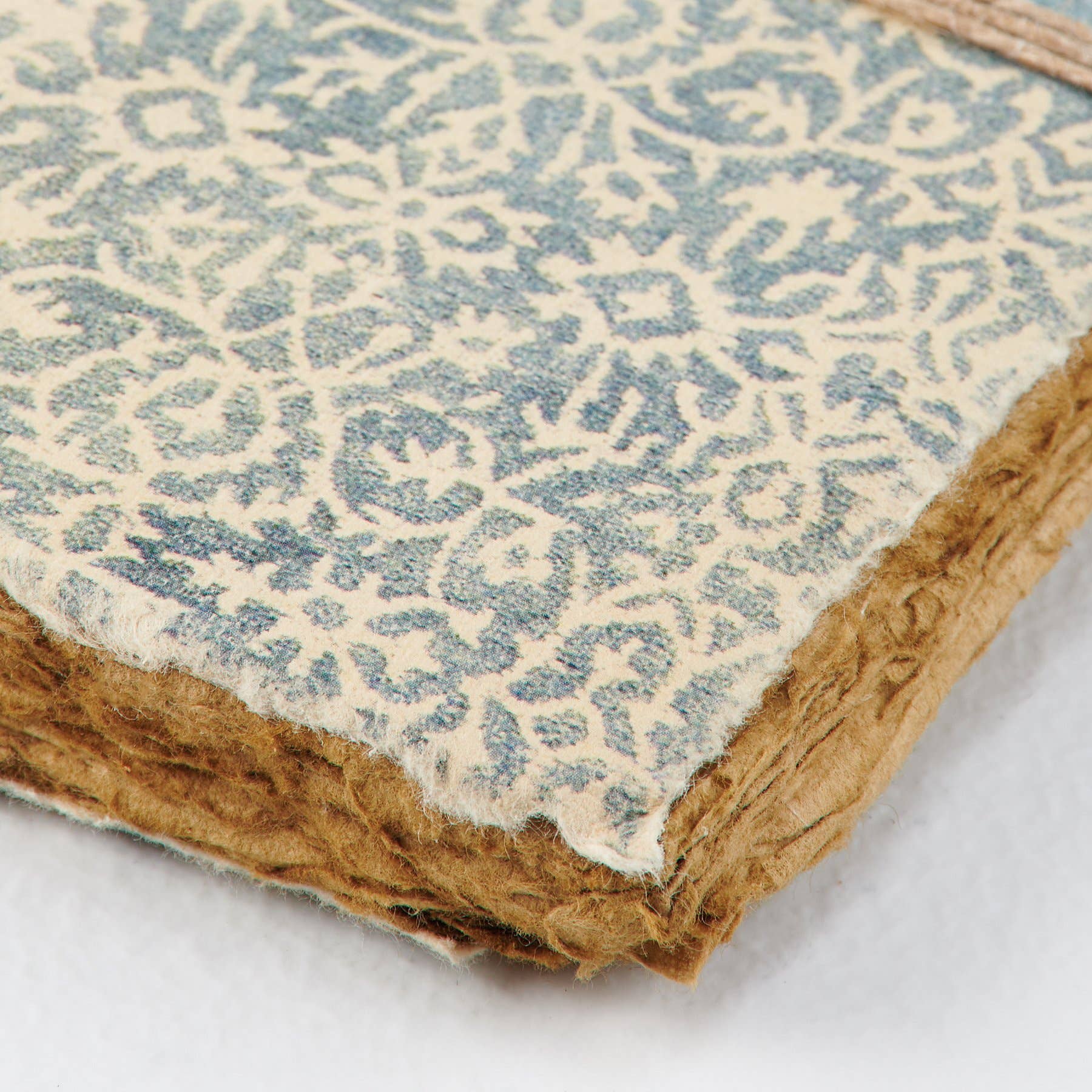 Rustic Journal w/unlined pages - Textured Cover & wrap-around jute tie closure