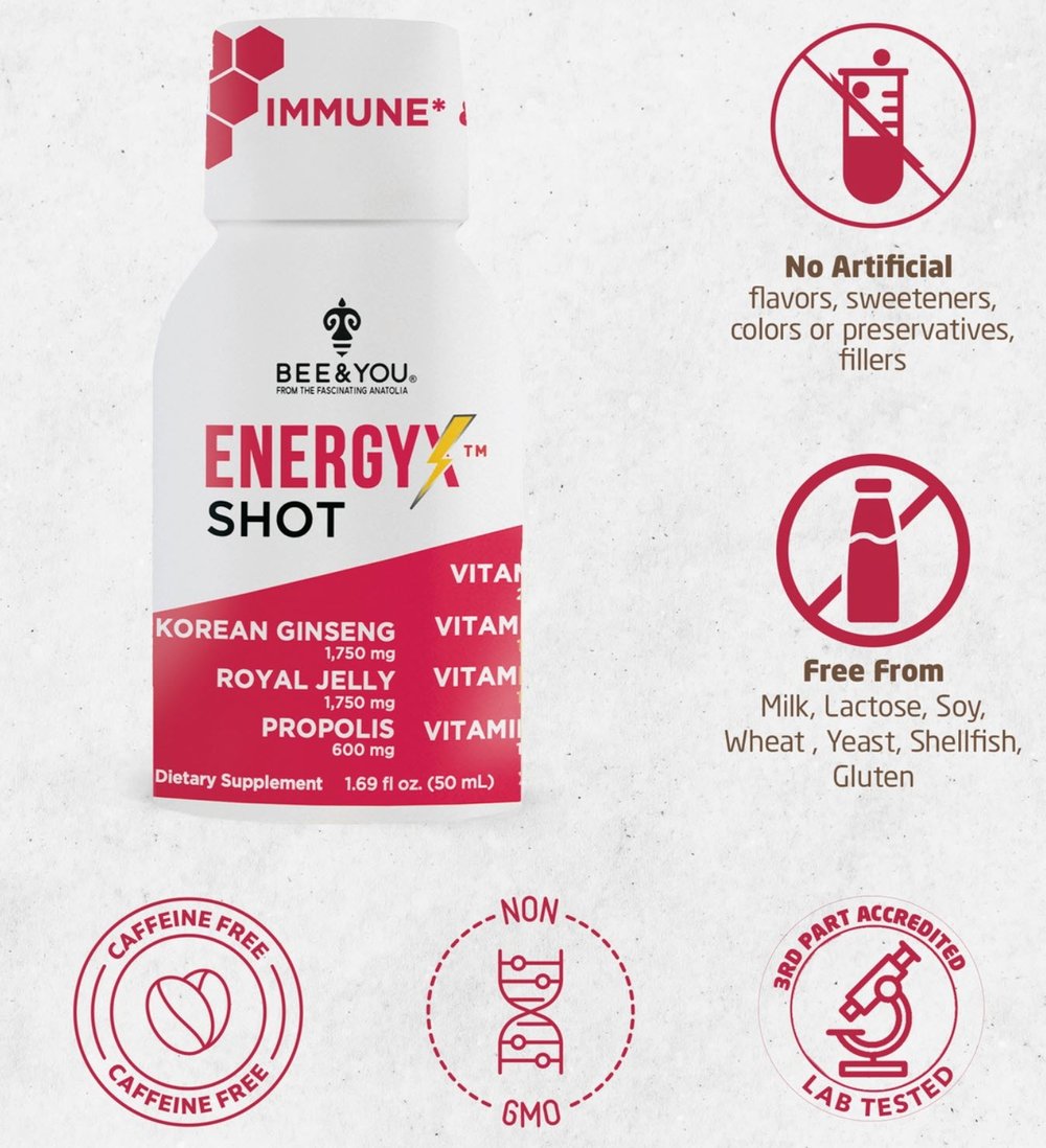Energy Shot with Ginseng, Royal Jelly, & Vitamins