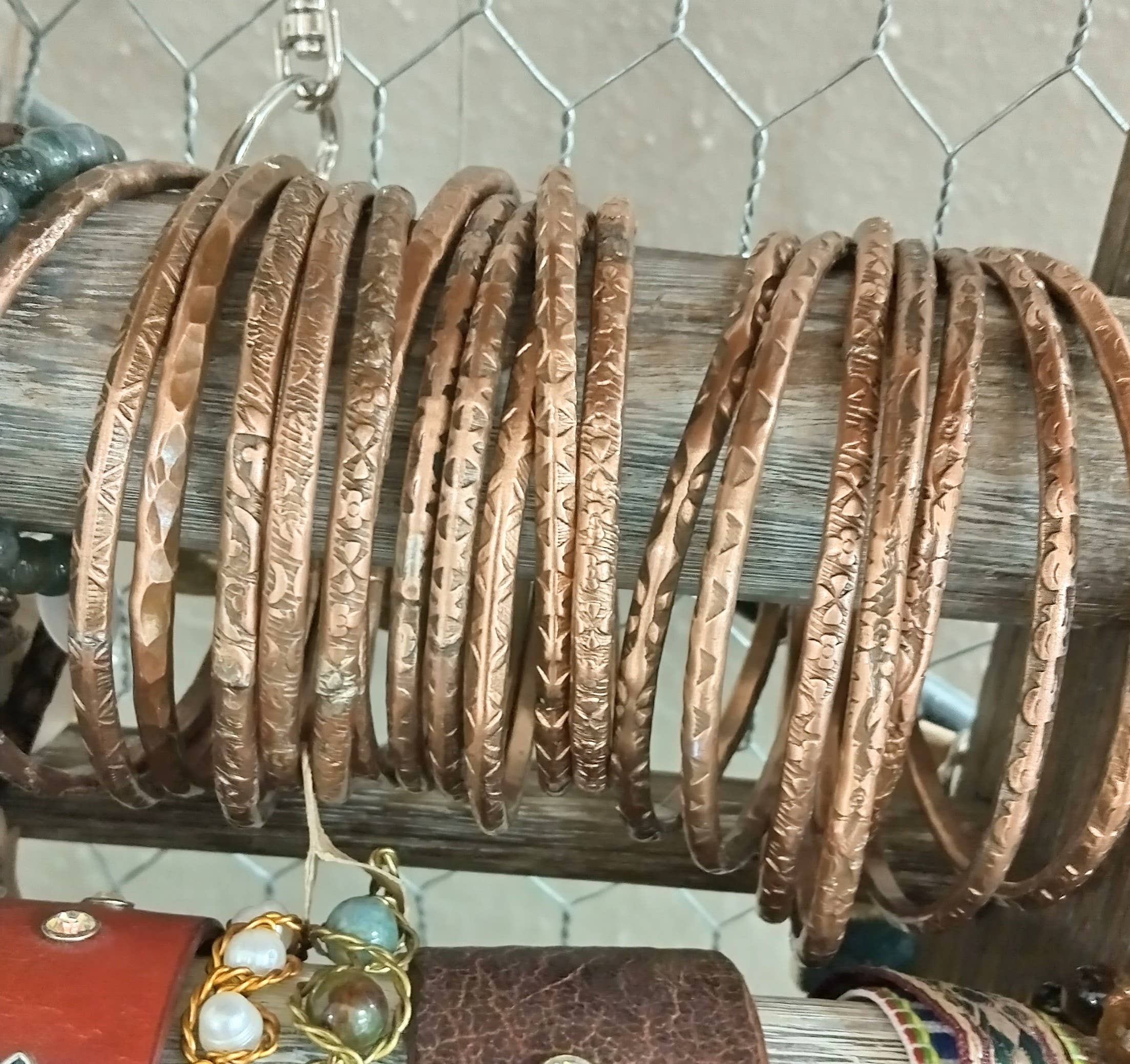 Hand Made Copper Bangle Bracelet - Thick 6-Gauge