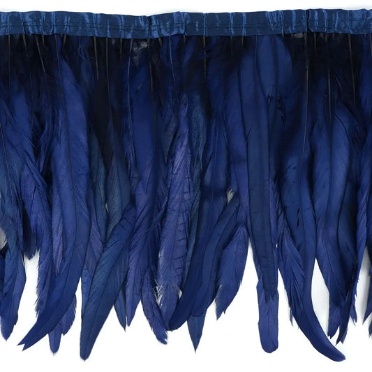 Handmade Feather Fringe Midnight Sky (1 yard strip)