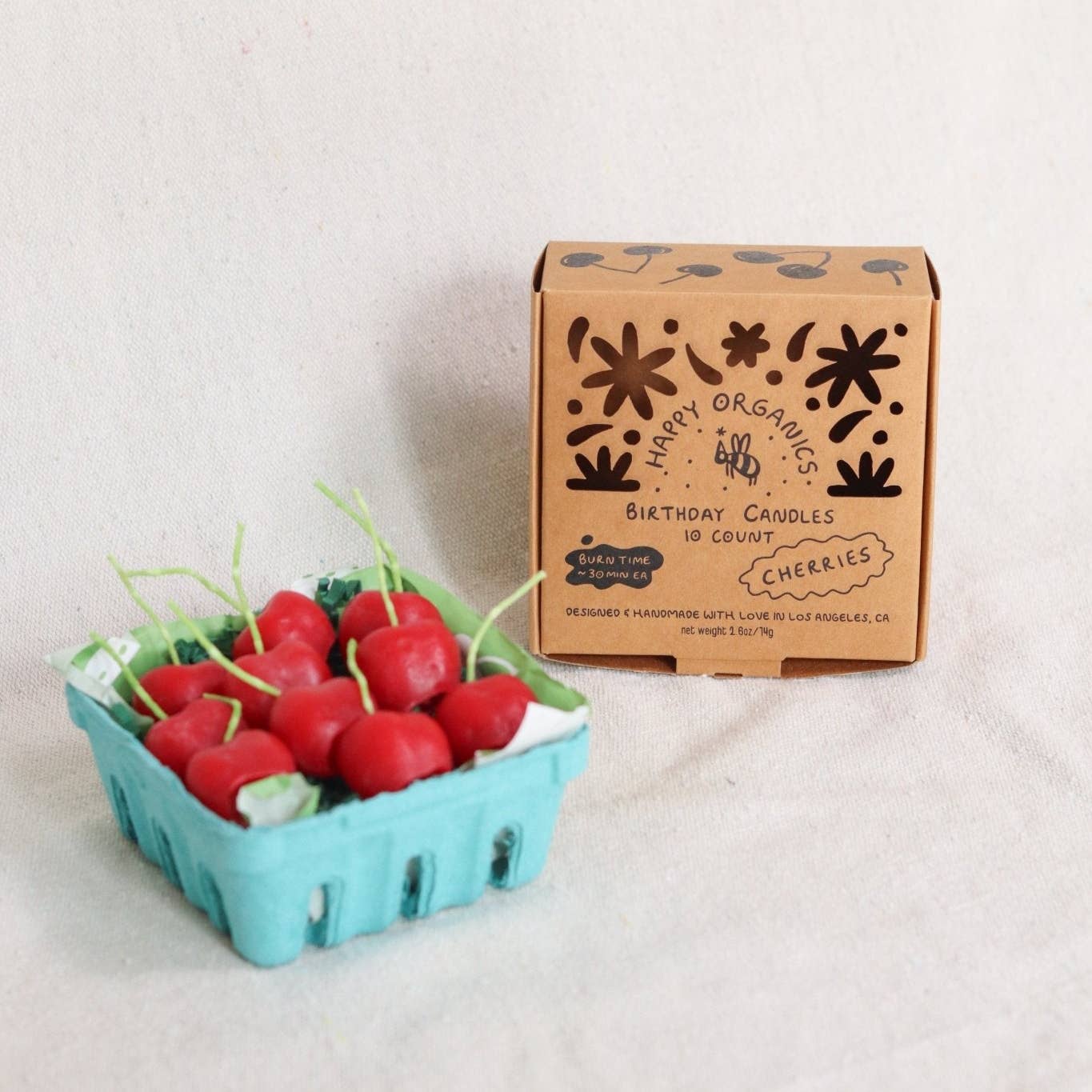 Cherry Beeswax Candles (Set of 10)