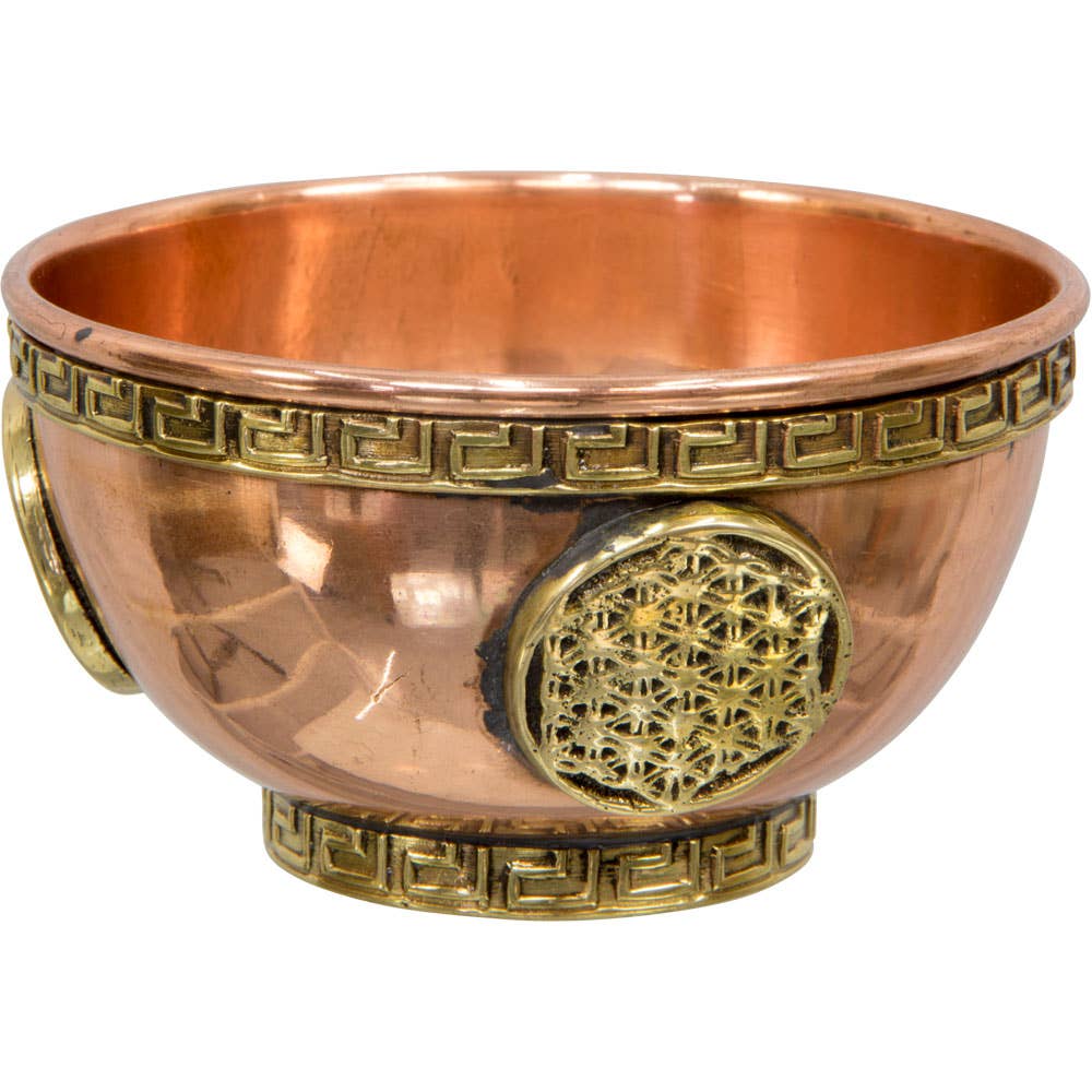 Copper Bowl with Flower of Life