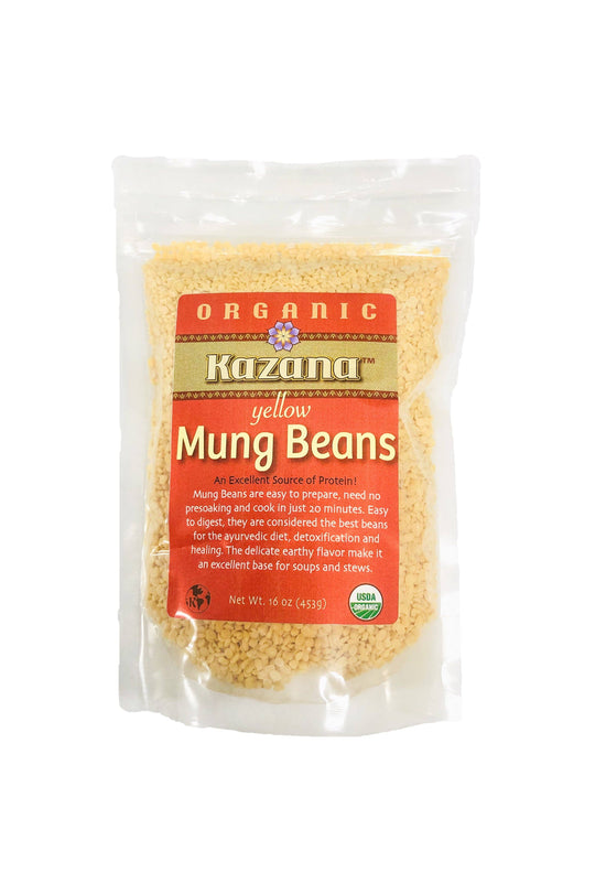 Mung Beans - Yellow, Organic 16oz (453g)
