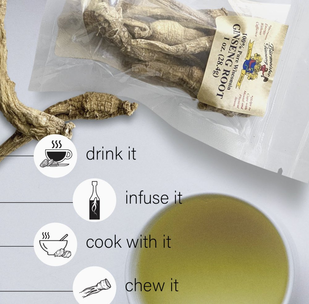 1 ounce of Dried Ginseng Root