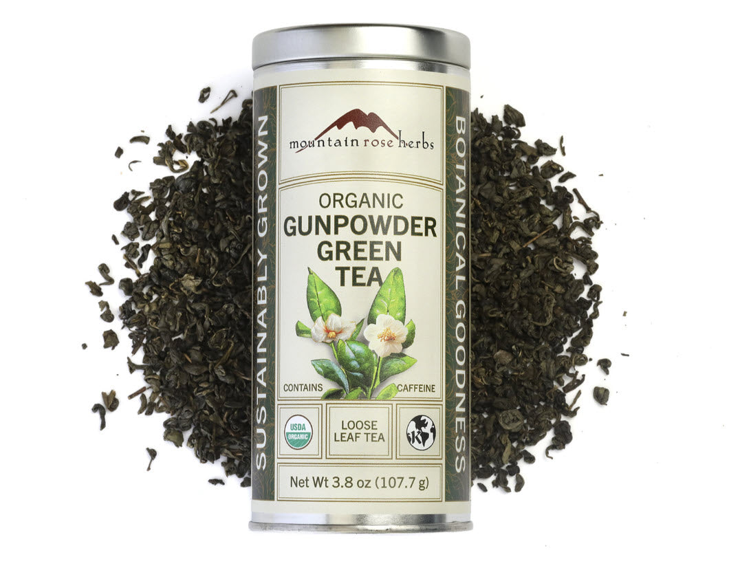 Gunpowder Green Tea Organic (3.8 oz, Tin canister)