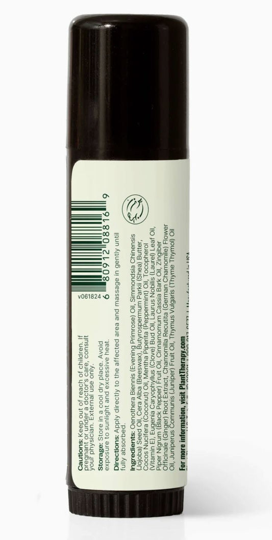 Joint Relief Balm Stick - Infused with Clove Bud and Thyme and Peppermint
