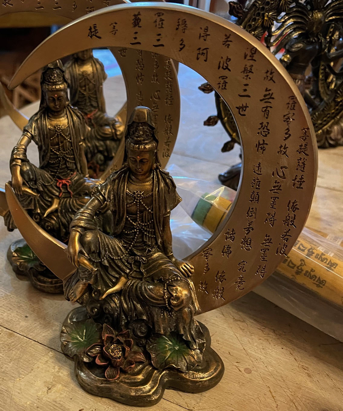 Crescent Moon & Goddess Kwan Yin