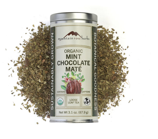 Organic Mint Chocolate Yerba Mate Herbal Tea
