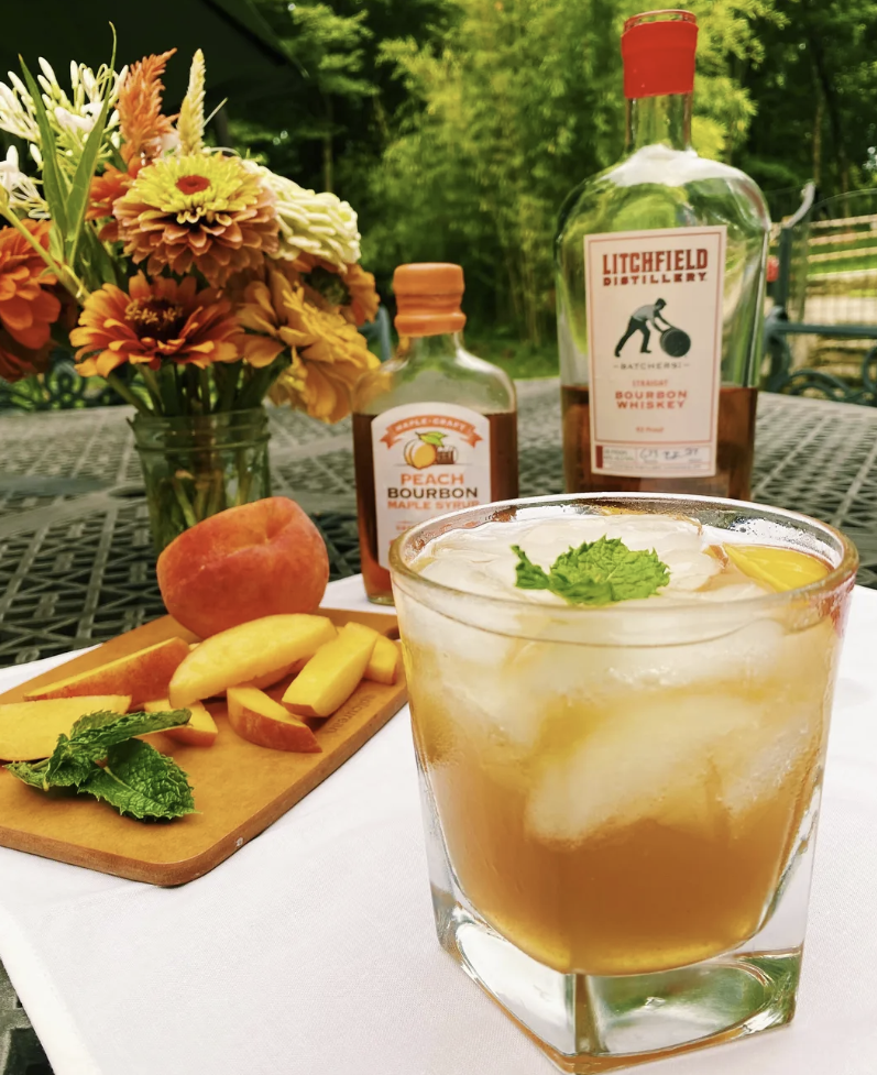 Peach Bourbon Maple Syrup