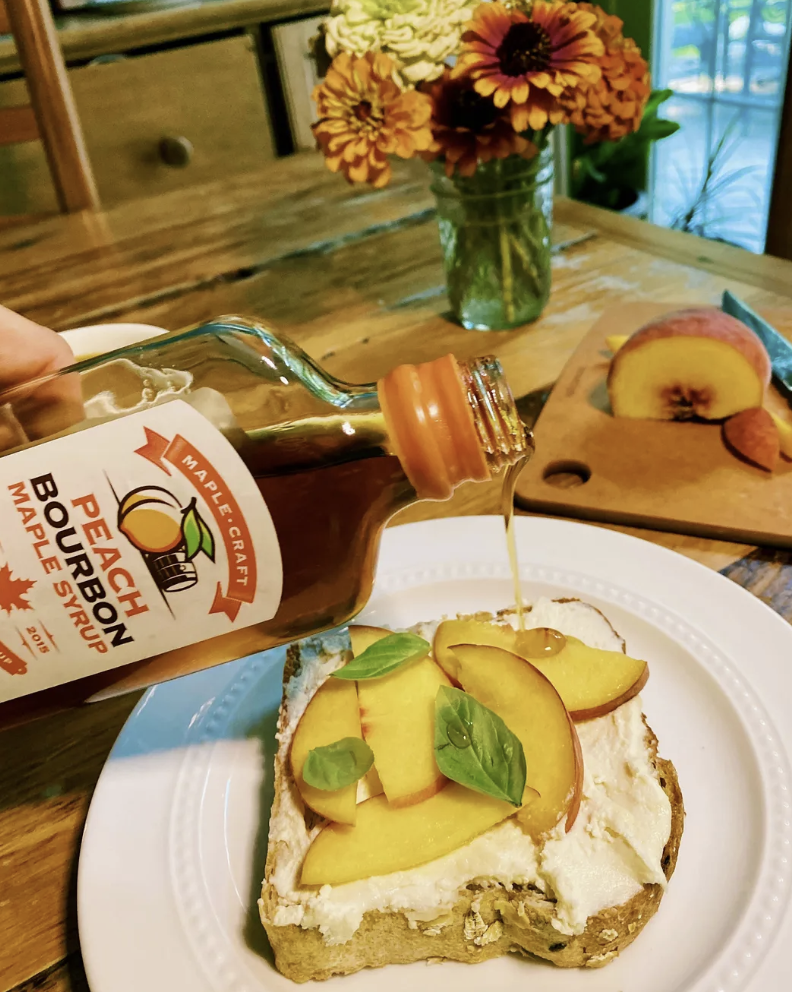 Peach Bourbon Maple Syrup