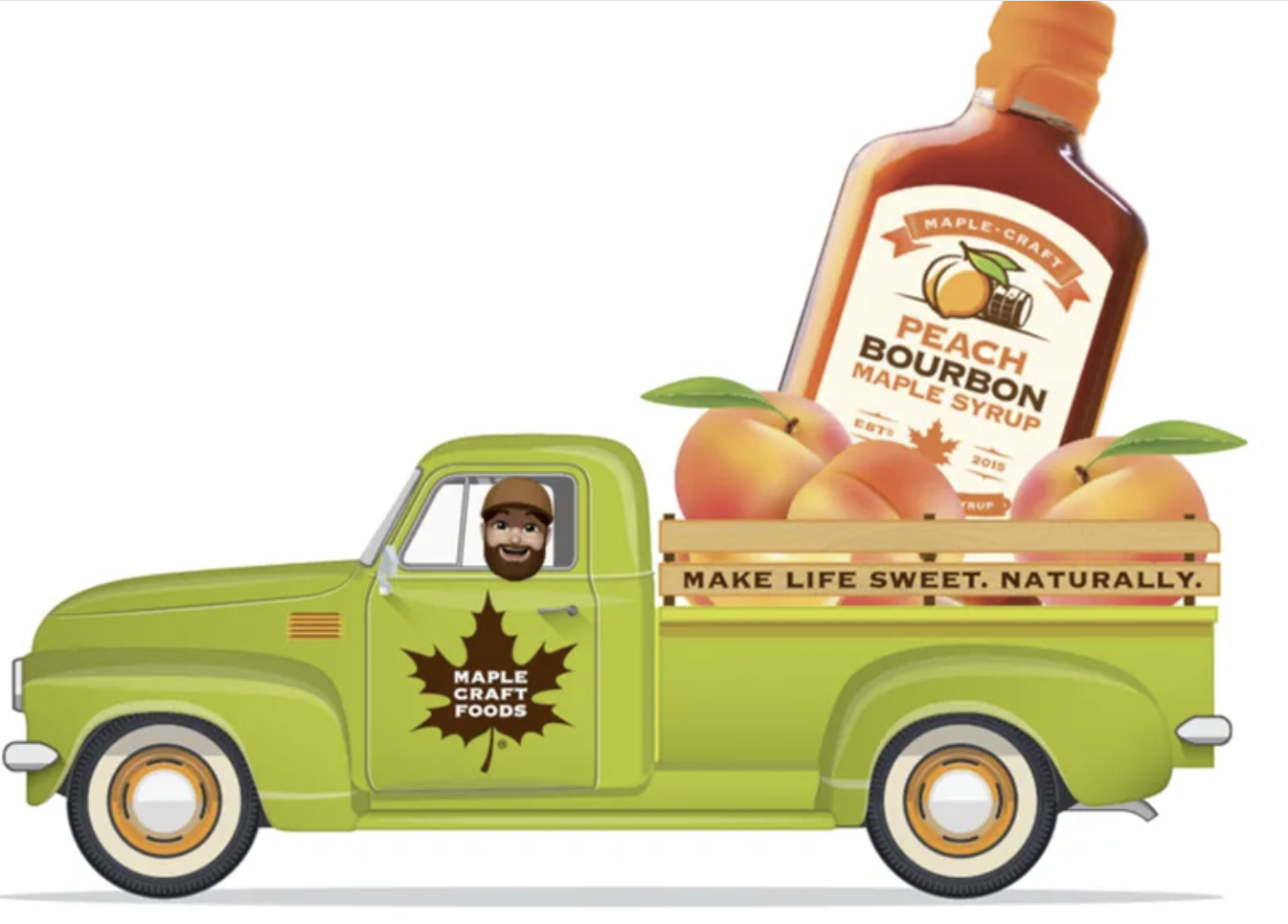 Peach Bourbon Maple Syrup