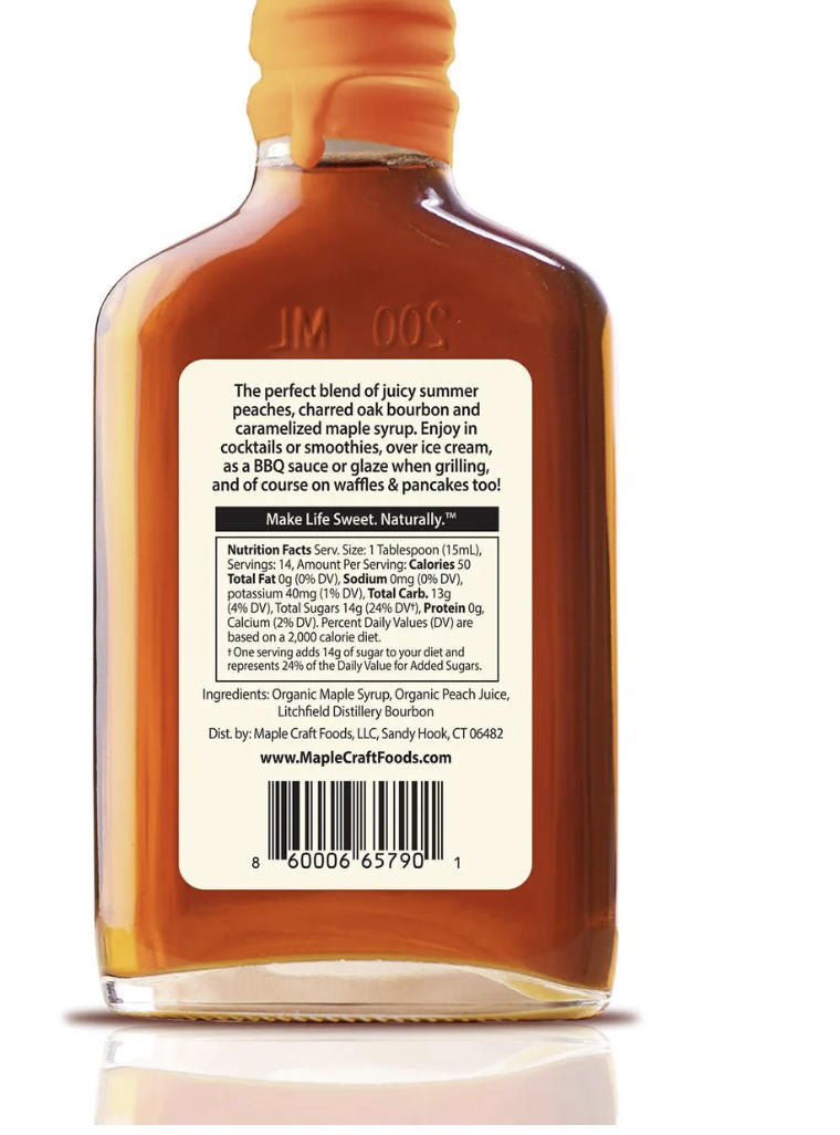 Peach Bourbon Maple Syrup